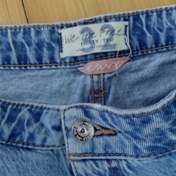 We The Free People Baggy Boyfriend Jeans Distressed Slouchy Wide Leg 32 - Picture 3 of 10